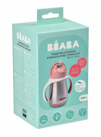 Bidon termiczny dla dziecka Niekapek ze słomką 250 ml old pink Beaba