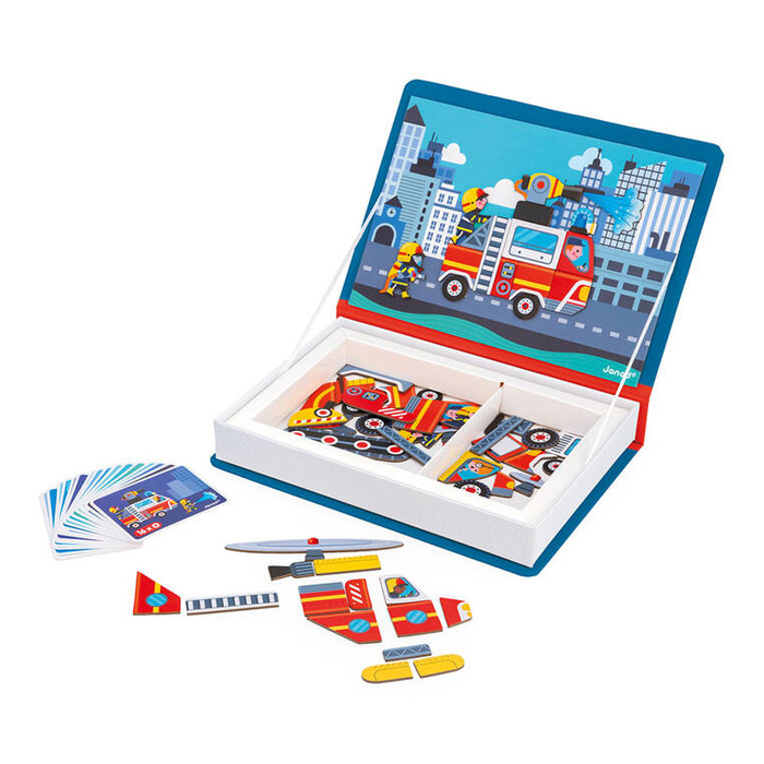Układanka magnetyczna Strażacy Magnetibook Janod