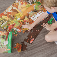 Dwustronne puzzle podłogowe 2w1 szukaj i znajdź Let’s Explore 48 el. Melissa & Doug