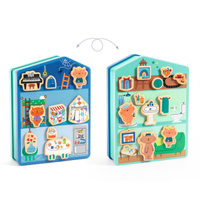 Układanka magnetyczna Puzzle dla dzieci 40 el Domek kotków Djeco