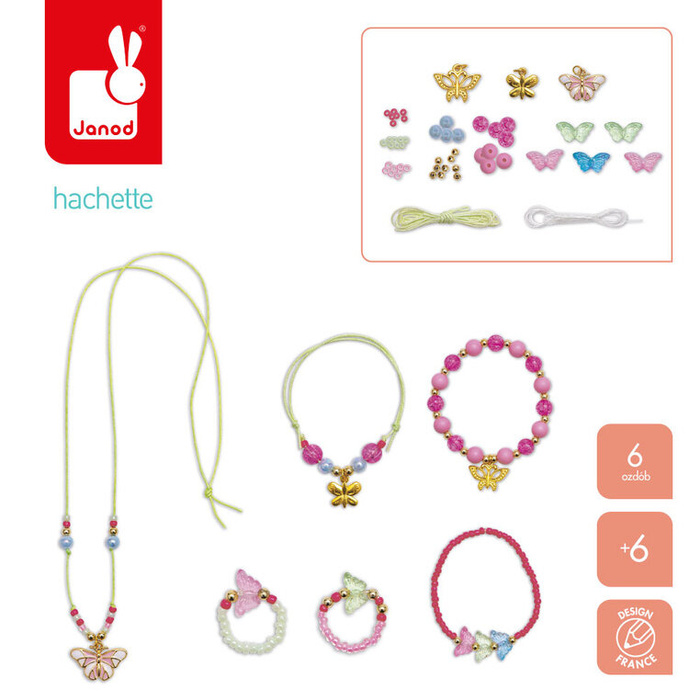 Zestaw kreatywny dla dzieci do tworzenia biżuterii z motylami wróżkiJanod