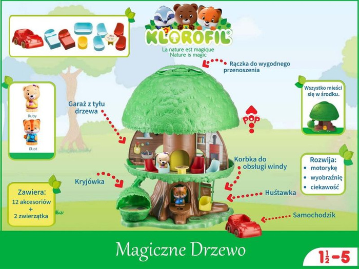 Magiczne drzewo Klorofil domek dla zwierząt