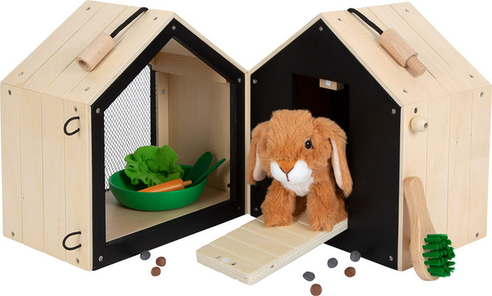 Rozsuwany domek drewniany z maskotką królik Albert Small Foot