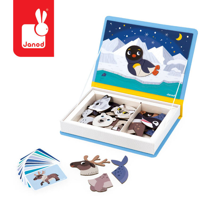 Układanka magnetyczna Zwierzęta polarne Magnetibook Janod