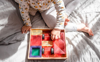 Klocki magnetyczne dla dzieci Rainbow Motion Pack 24 el Connetix