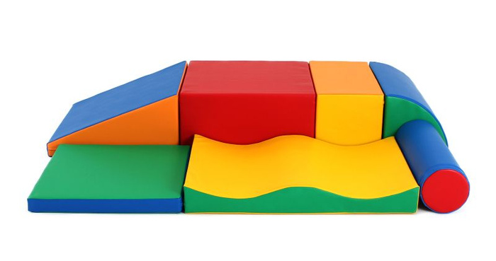 Duże klocki piankowe do wspinaczki i aktywnej zabawy dla dzieci zestaw wielokolorowy Discoverer IGLU