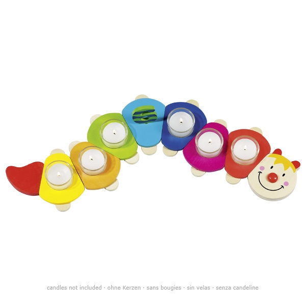 Tęczowa gąsienica na podgrzewacze