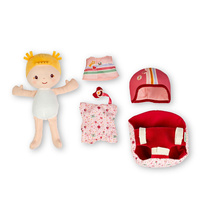 Lilliputiens Lalka z akcesoriami w foteliku rowerowym Lena do zabawy dla dzieci