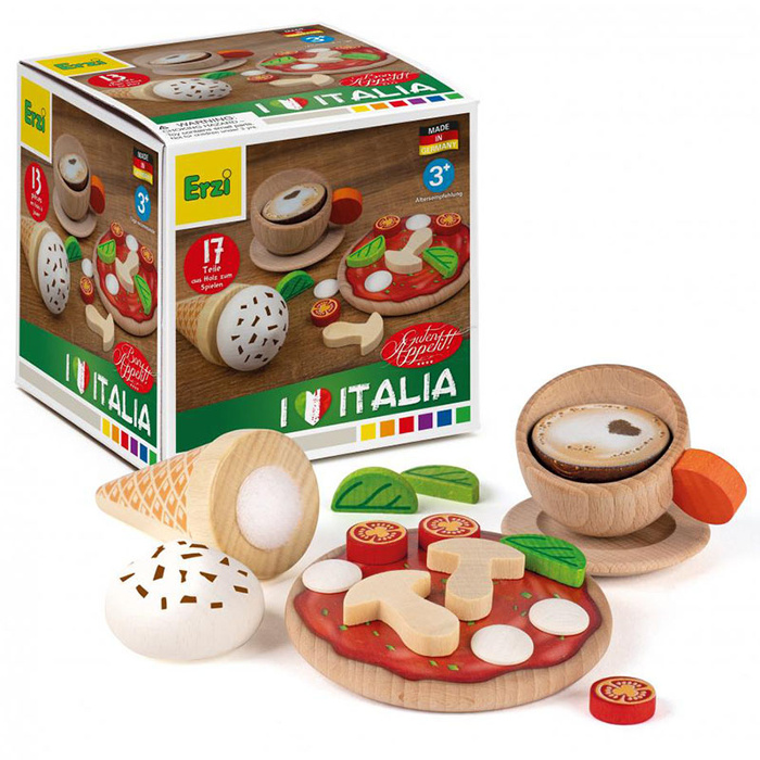 Zestaw do zabawy w gotowanie kuchnię sklep Włochy 17 elementów Erzi 