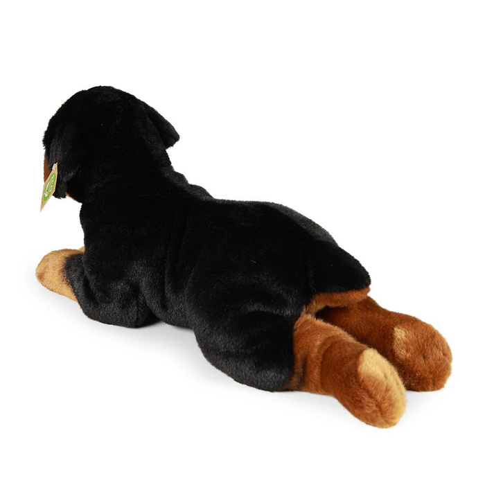 Pluszak dla dzieci pies rottweiler leżący 39 cm Rappa maskotki