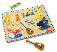 Interaktywna układanka drewniana z dźwiękiem Instrumenty Melissa & Doug