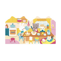 Książeczka do wyklejania z naklejkami Dom Janod