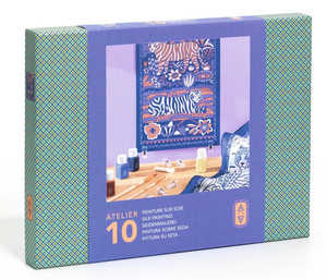 Djeco Atelier Grands Augustins Zestaw artystyczny Atelier 10 Tygrysy na jedwabiu