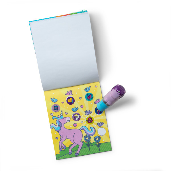 Sticker Wow książeczka purpurowy Jednorożec stempel z naklejkami Melissa & Doug