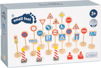 Znaki drogowe drewniany zestaw do zabawy dla dzieci Small Foot