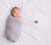 Lekki dzianinowy kocyk Mgiełka szary Lullalove
