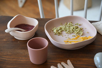 Beaba Komplet naczyń z silikonu pink