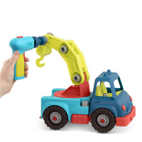 Happy Cruisers Take Apart Crane Ciężarówka budowlana 2w1 do demontażu i skręcania z wiertarką B.Toys