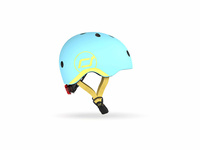 SCOOTANDRIDE Dziecięcy Kask XXS-S 1-5 lat światło LED magnetyczne zapięcie Blueberry