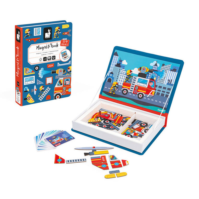 Układanka magnetyczna Strażacy Magnetibook Janod