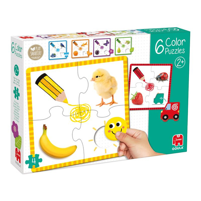 Puzzle dla dzieci 6w1 Kolory Goula