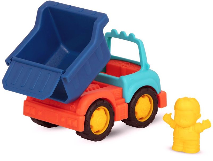 Zestaw 3 zabawkowych samochodów budowlanych z figurkami kierowców Happy Cruisers B.Toys