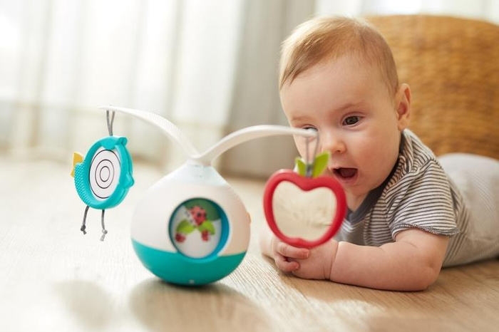 Tiny Love Karuzela interaktywna Czas dla Brzuszka Zabawa na łące Zabawka z muzyką i światłem 2w1