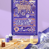 Djeco Atelier Grands Augustins Zestaw artystyczny Atelier 10 Tygrysy na jedwabiu