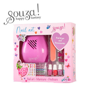 Zestaw lakierów i akcesoriów do paznokci dla dzieci z suszarką 10 el. Souza!