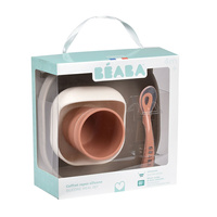 Komplet naczyń z silikonu z przyssawką Terracotta Beaba