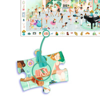 Puzzle dla dzieci obserwacja Szkoła baletowa 100 elementów Djeco