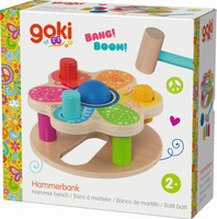 Przebijanka dla dzieci i sorter kolorów Flower Power Hammer bench Goki 