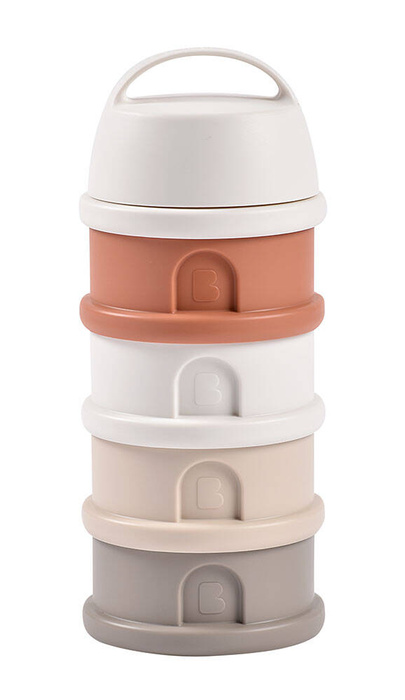 Pojemniki na mleko w proszku 4x110ml cotton white terracotta Beaba