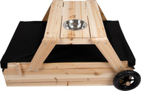 Piaskownica drewniana stolik z ławką zabawa w kuchni zestaw mebli ogrodowych 3w1 Small Foot