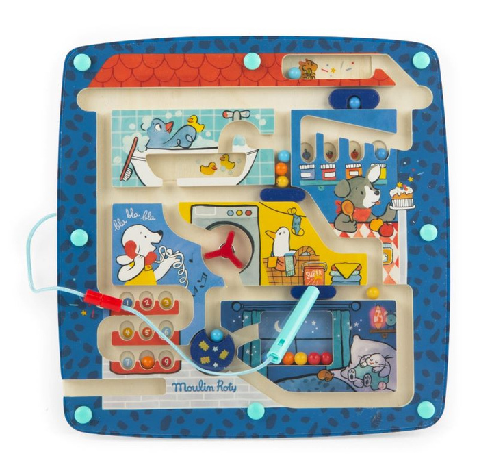 Labirynt magnetyczny Zwierzątka w domu PUCE&PILOU Moulin Roty 684084