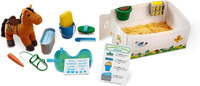 Urocza stajnia z pluszowym koniem i akcesoriami Feed & Groom Melissa & Doug 
