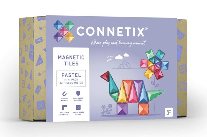 Klocki magnetyczne dla dzieci Pastel Mini Pack 32 el. Connetix
