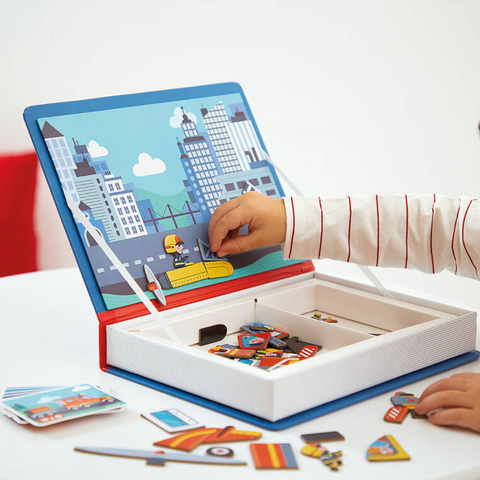 Układanka magnetyczna Strażacy Magnetibook Janod