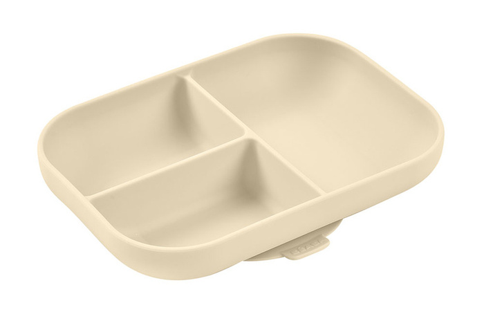 Talerzyk trójdzielny dla dziecka silikonowy z przyssawką Clay Beaba