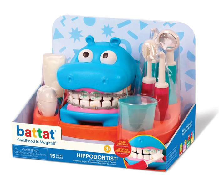 Interaktywny zestaw do nauki higieny jamy ustnej 15 elementów Hippodontist Battat 