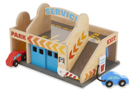 Garaż drewniany stacja serwisowa parking myjnia stacj paliw z autkami Melissa & Doug