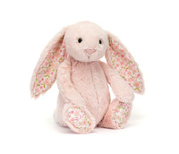 Króliczek z kwiecistymi uszami pudrowy róż Cherry 31 cm Jellycat pluszaki dla dzieci