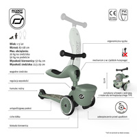 Highwaykick 1 Lifestyle 2w1 Jeździk i hulajnoga z zamykanym schowkiem 1-5 lat Green Lines SCOOTANDRIDE