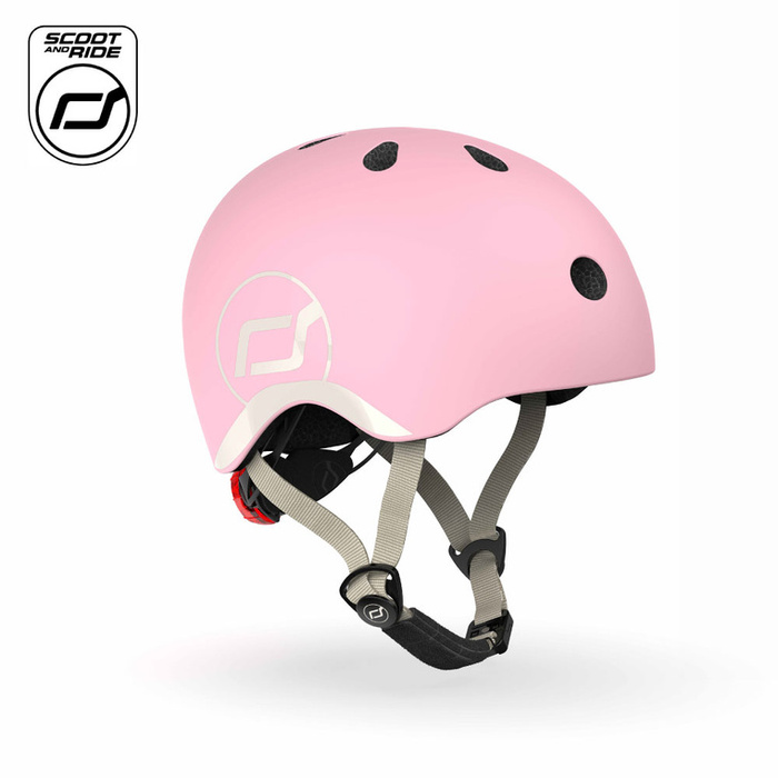 SCOOTANDRIDE Dziecięcy Kask i Ochraniacze Rose XXS-S ochronny Zestaw 1-5 lat