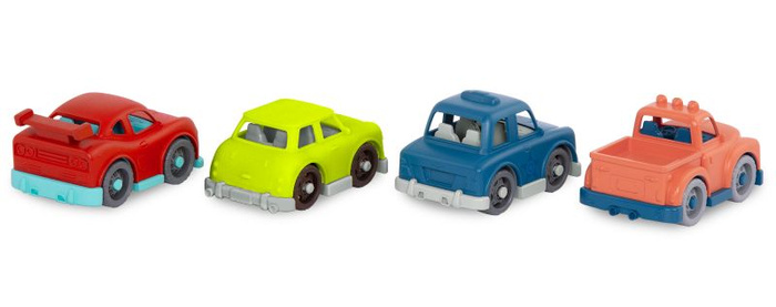4 autka dla dzieci zestaw z radiowozem Mini Riders Wonder Wheels Battat