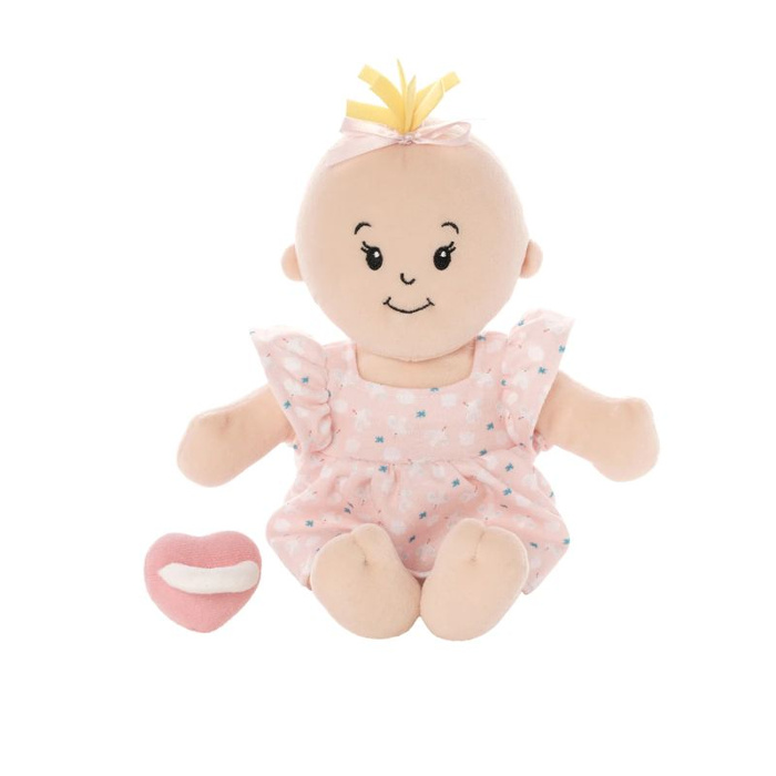 Pluszowa lalka dla dzieci Love Stella Peach z różową sukienką i blond kucykiem Manhattan Toy