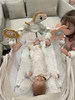 Tiny Love Pałąk z grzechotkami i gryzakami Kraina Jednorożca do zabawy w domu i podróży dla niemowląt