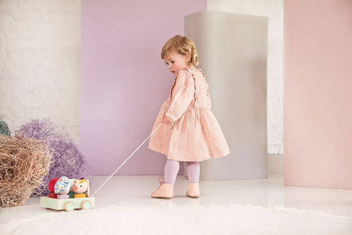 Drewniany wózek z sorterem do ciągnięcia Wilk Louis LILLIPUTIENS