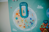 Miękka tablica aktywizująca dla dzieci Kalendarz Lilliputiens