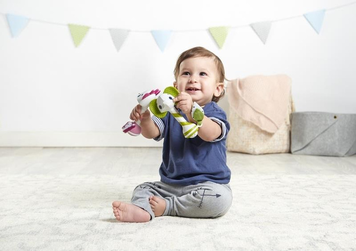 Tiny Love Grzechotka z gryzakiem dla niemowląt Tiny Smarts Sarenka Florence Zabawka sensoryczna